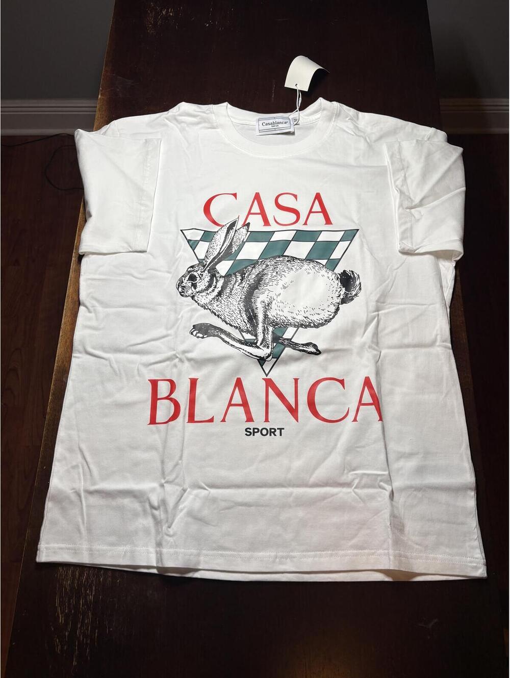 Men's Cotton Casa Style blanca Tee Size Medium